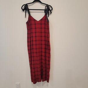 NWOT Zara Red Plaid Dress